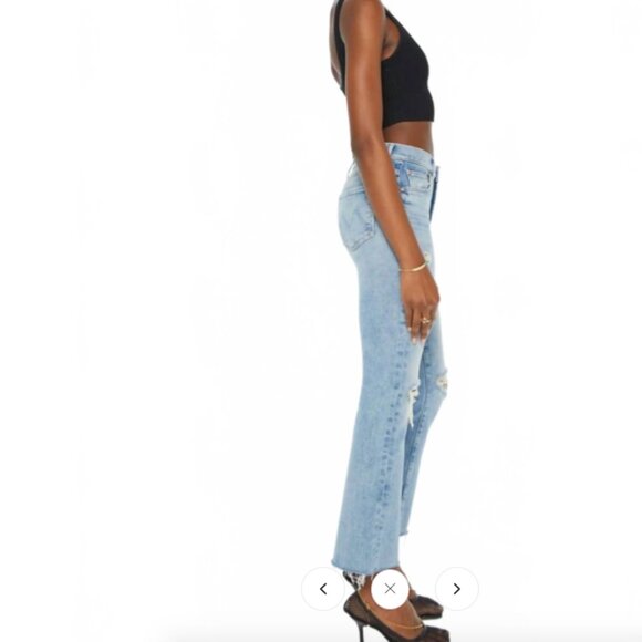 Mother Insider Flood Fray Jean In Peak A Boo 26 - Picture 2 of 15